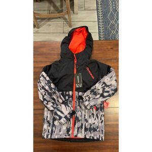 Dakine Siphon Youth Jacket XS Grey Camo Black 10K Waterproof Snowboard Ski New